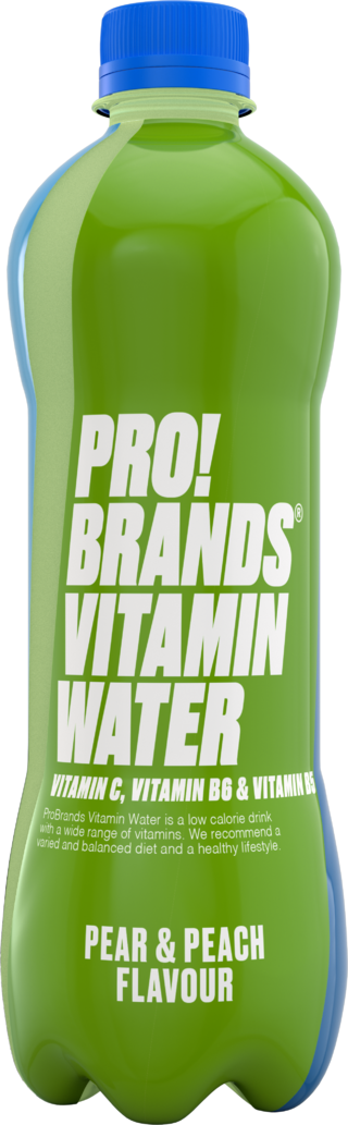 Obrázek produktu PRO!BRANDS Vitamínová voda 555ml - hruška/broskev