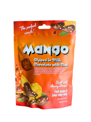 Obrázek produktu Rawnice Dried Mango with chocolate & Nuts 80g